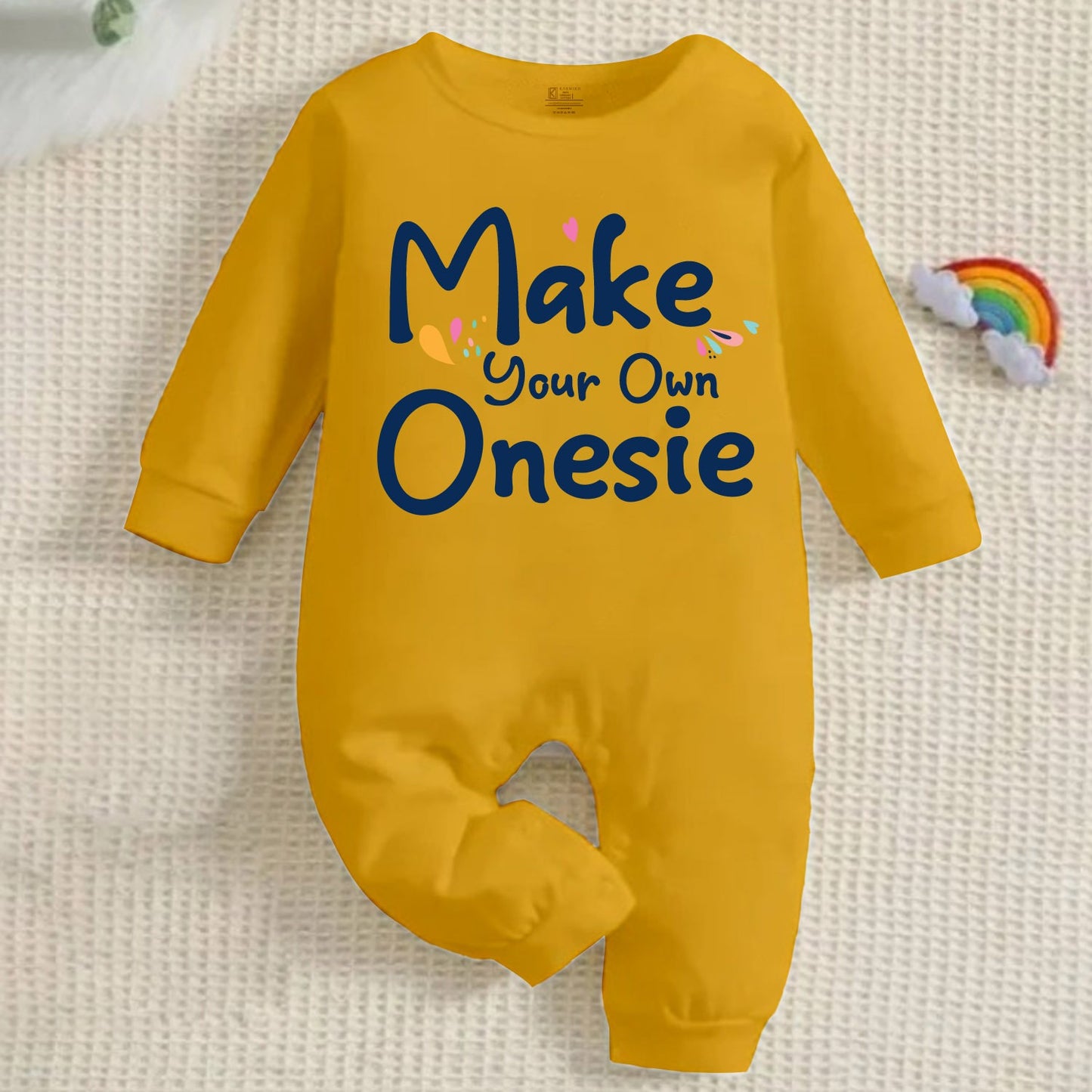 Make Your Own Fully Customized Infant Romper_ Full Yellow Romper