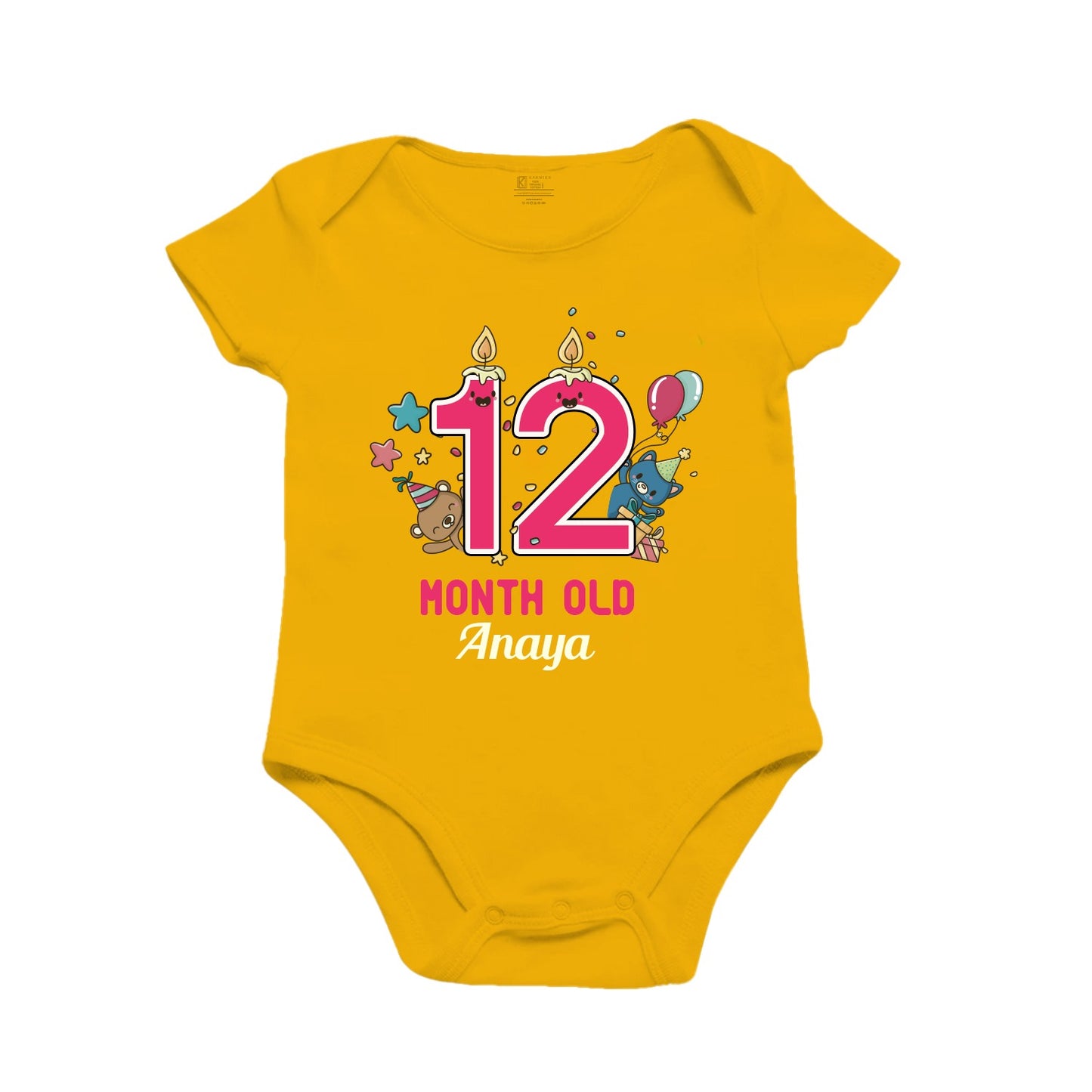 Infant monthly birthday tiny celebrations onesie