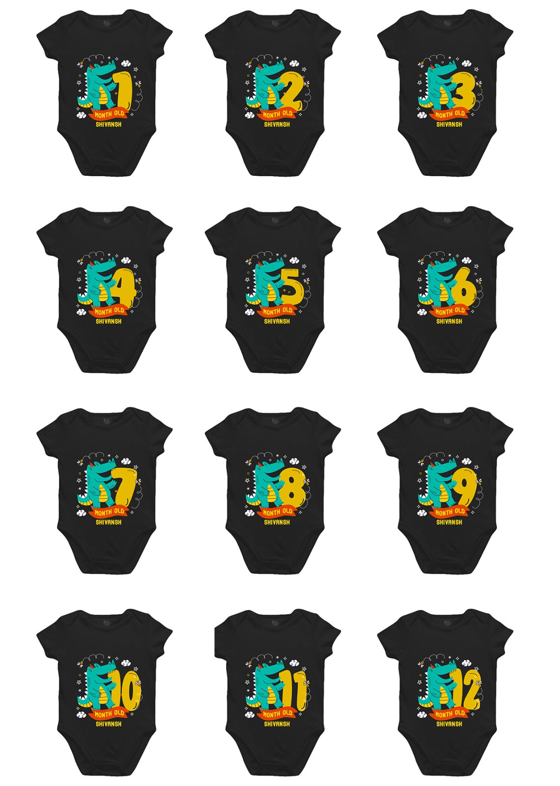 Infant monthly birthday Growing Up in Style Onesie