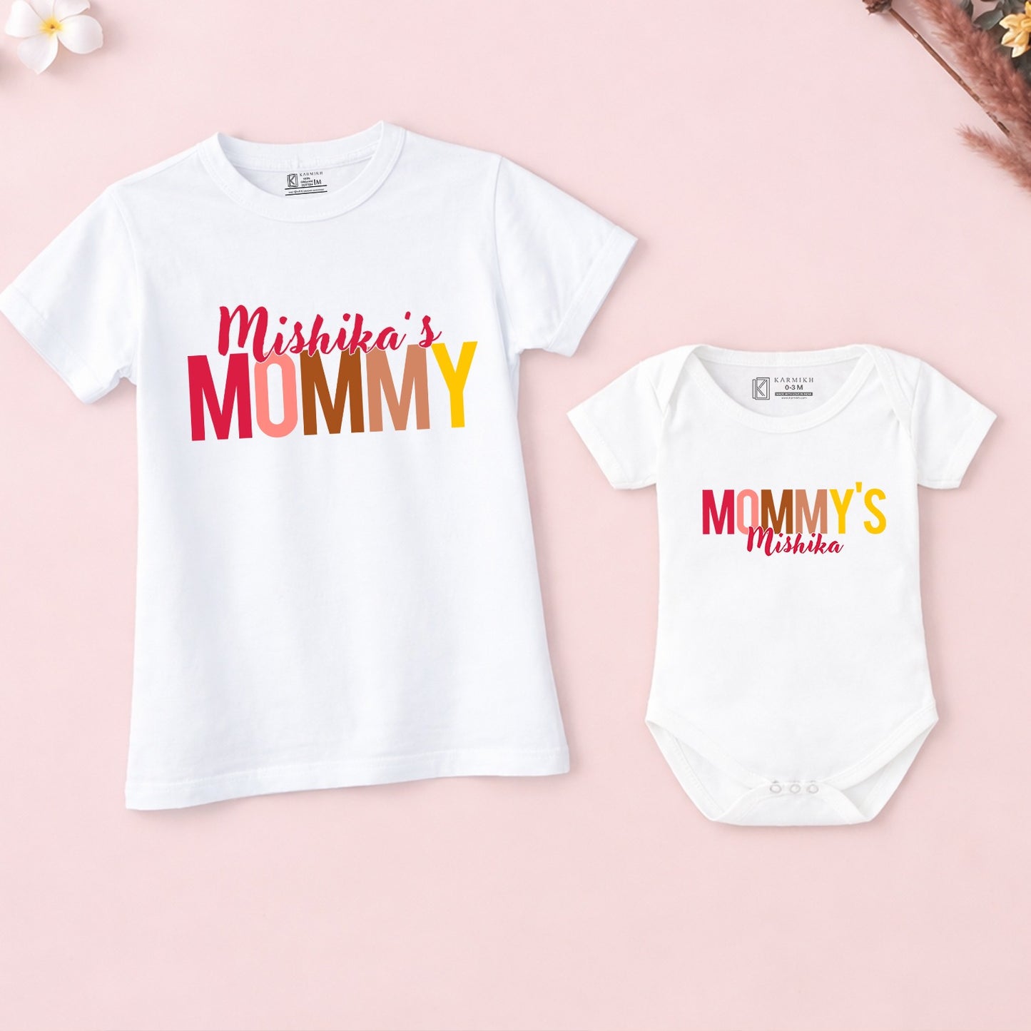 Mommy With Customized Baby Name Mother's Day