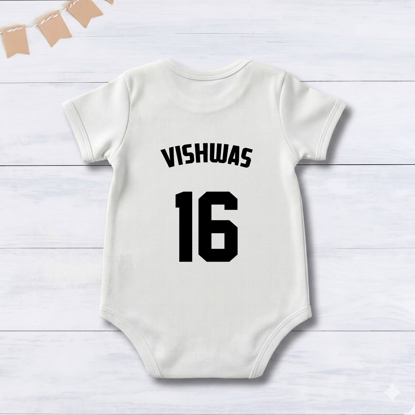 New Born & Baby clothing | Italia Football Fan Baby Romper with Customized Baby Name Printed | Soft white Cotton