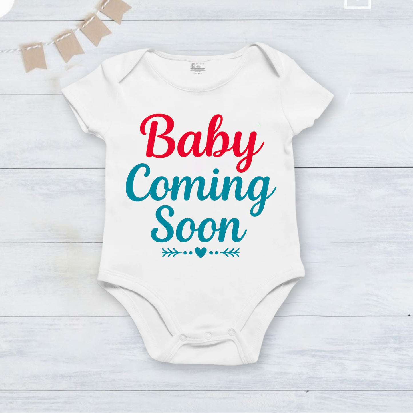Baby Coming Soon _ White Onesie