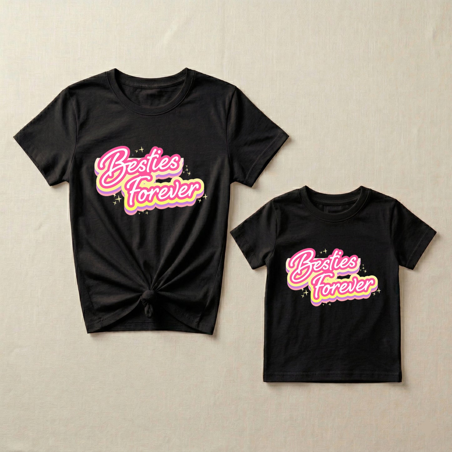 New Born & Baby Clothing | Besties Forever | Soft Cotton Combo T-shirt