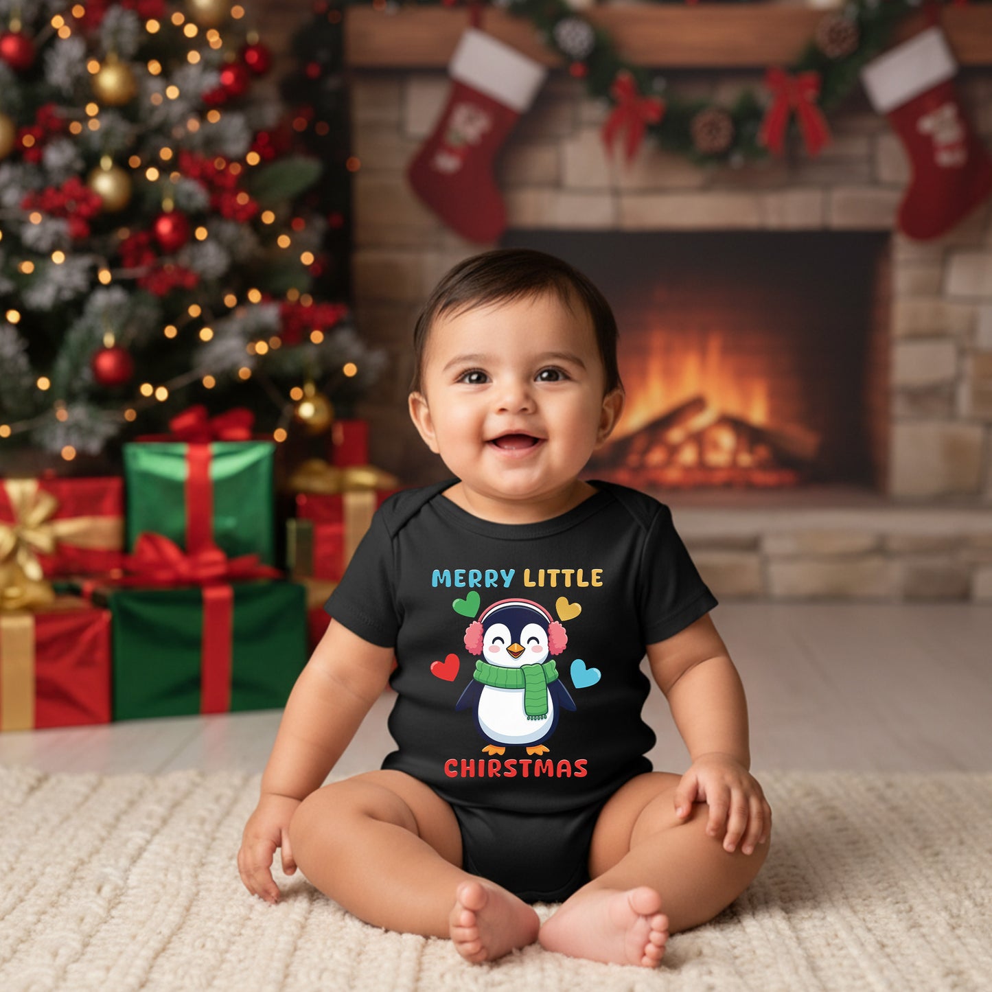 Marry Little Christmas _ Black Onesies