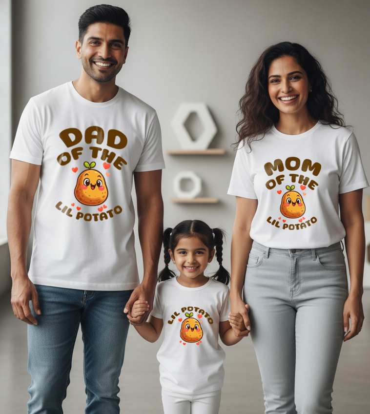 Little Potato _ Total Family Twinning White T-shirt