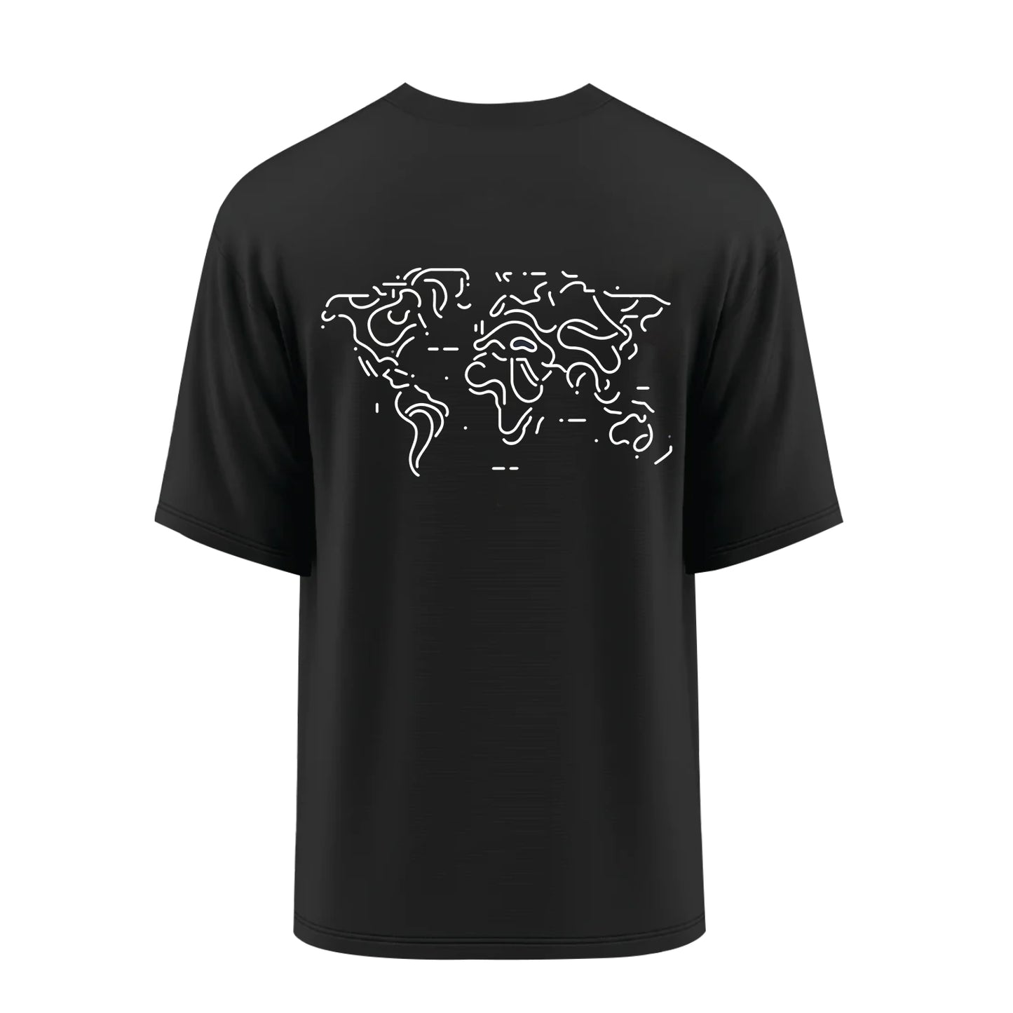 Explore Black Oversized Fit T-shirt