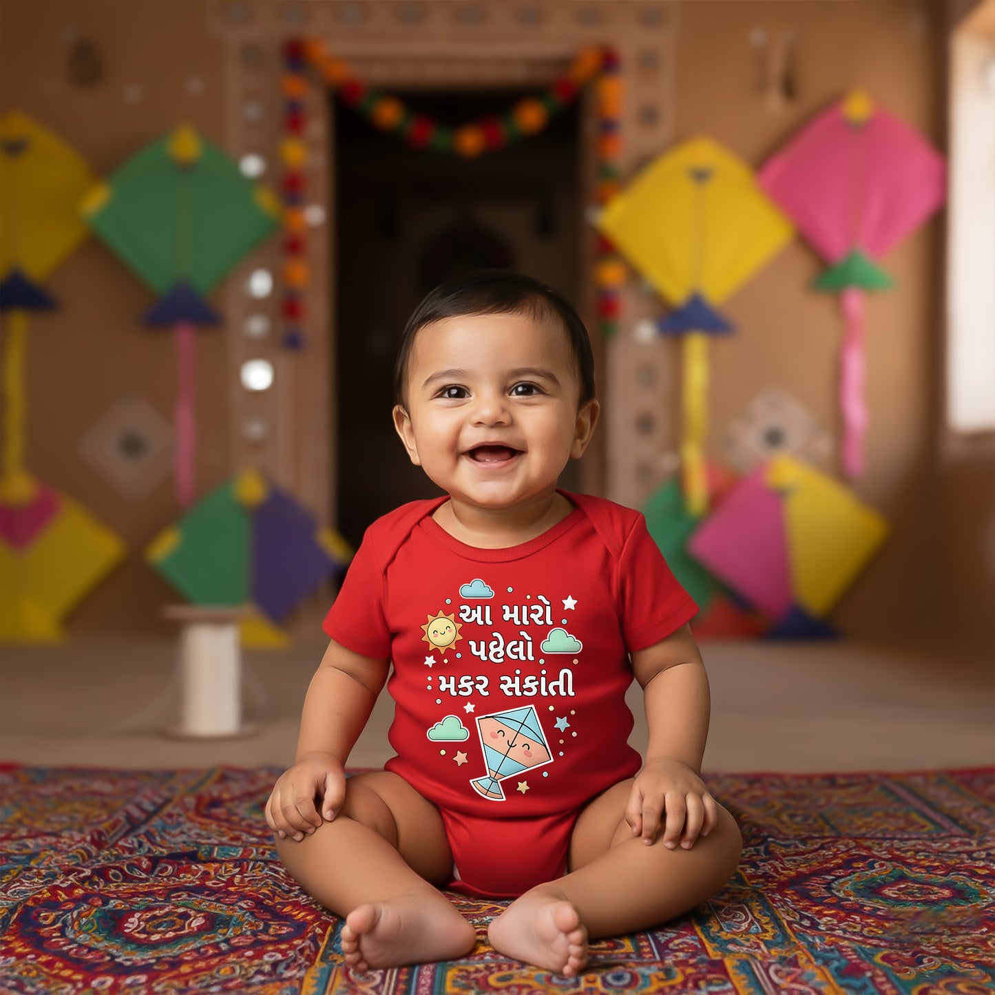 baby first uttarayan full romper