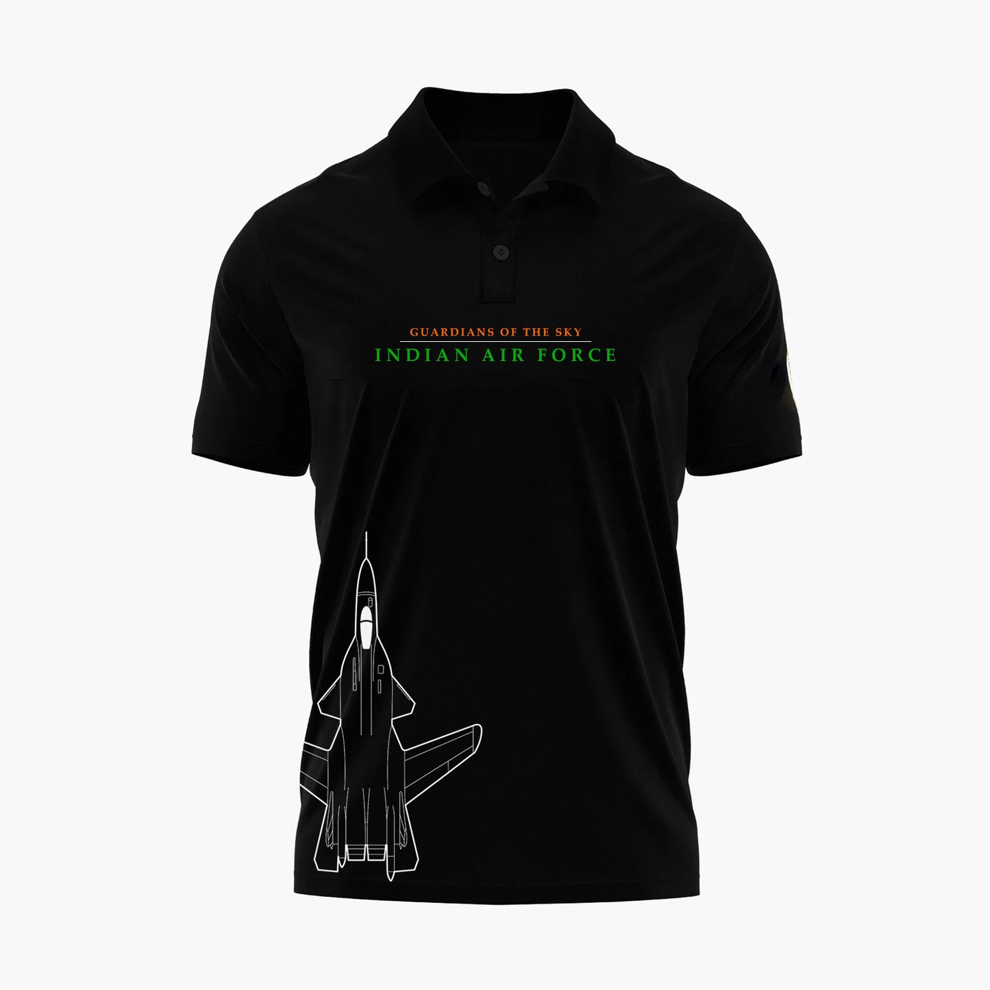 Black Polo Indian Air force T-Shirt