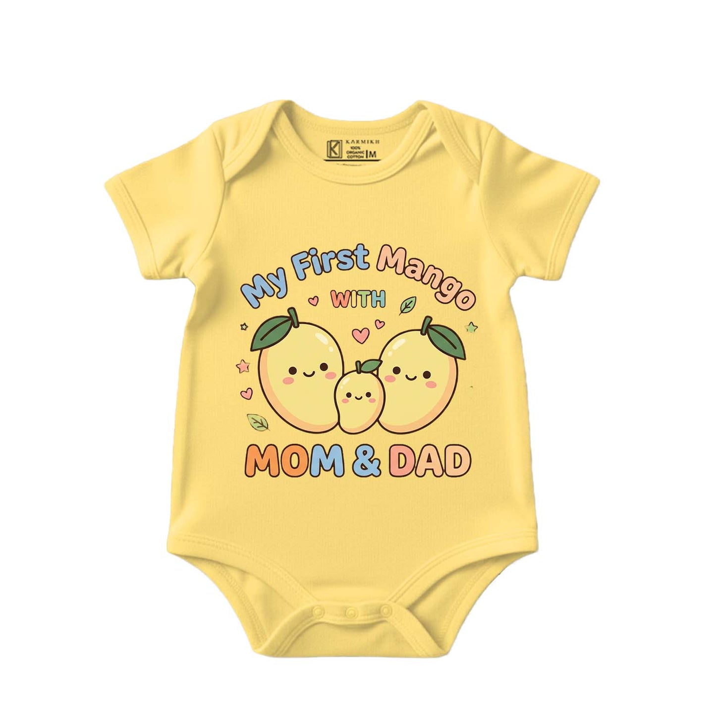 New Born & Baby Clothing | My First Mango With Mom & Dad | Soft Cotton