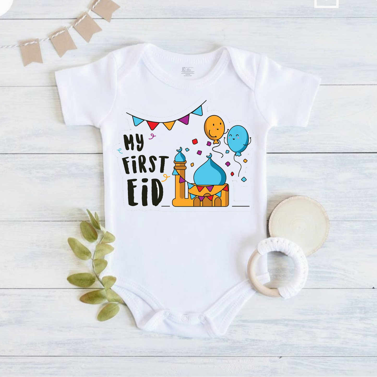 Newborn & Baby Clothing | Baby Blessed Eid Onesie | Soft Cotton