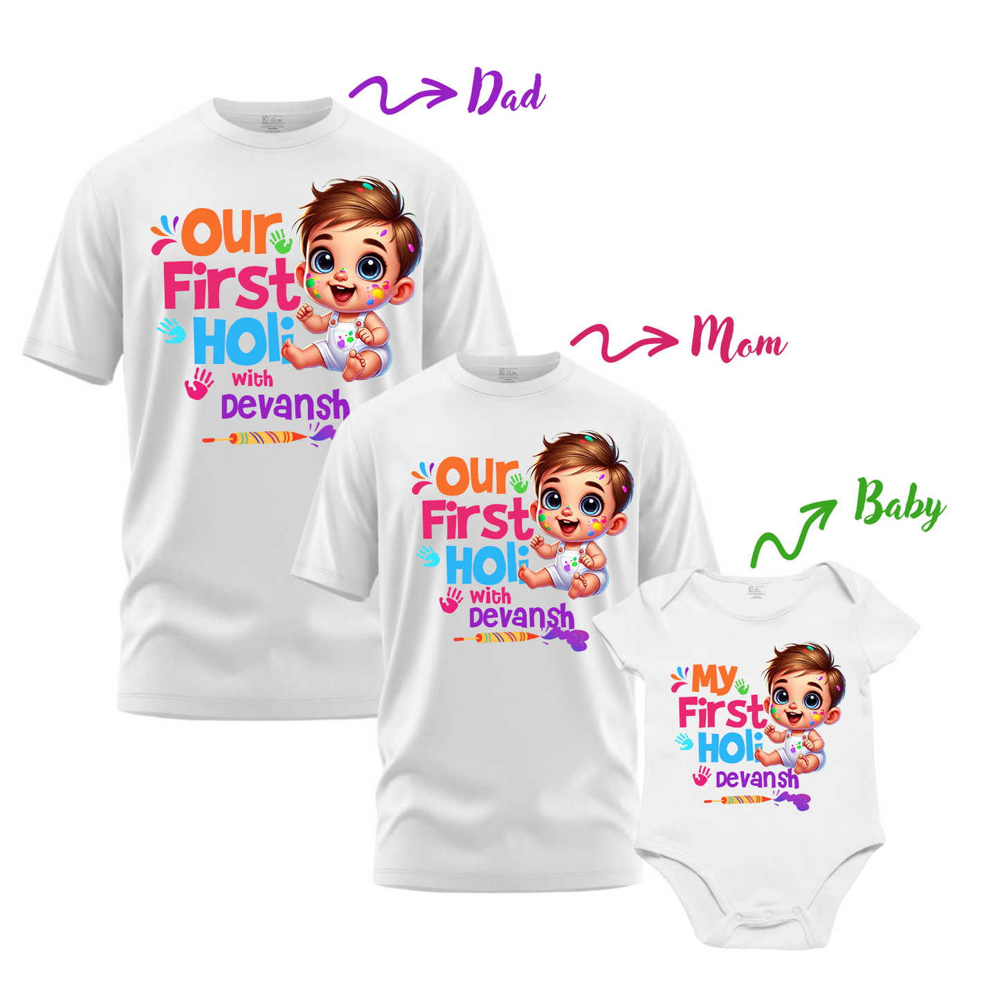 Customized Holi Family t-shirt II