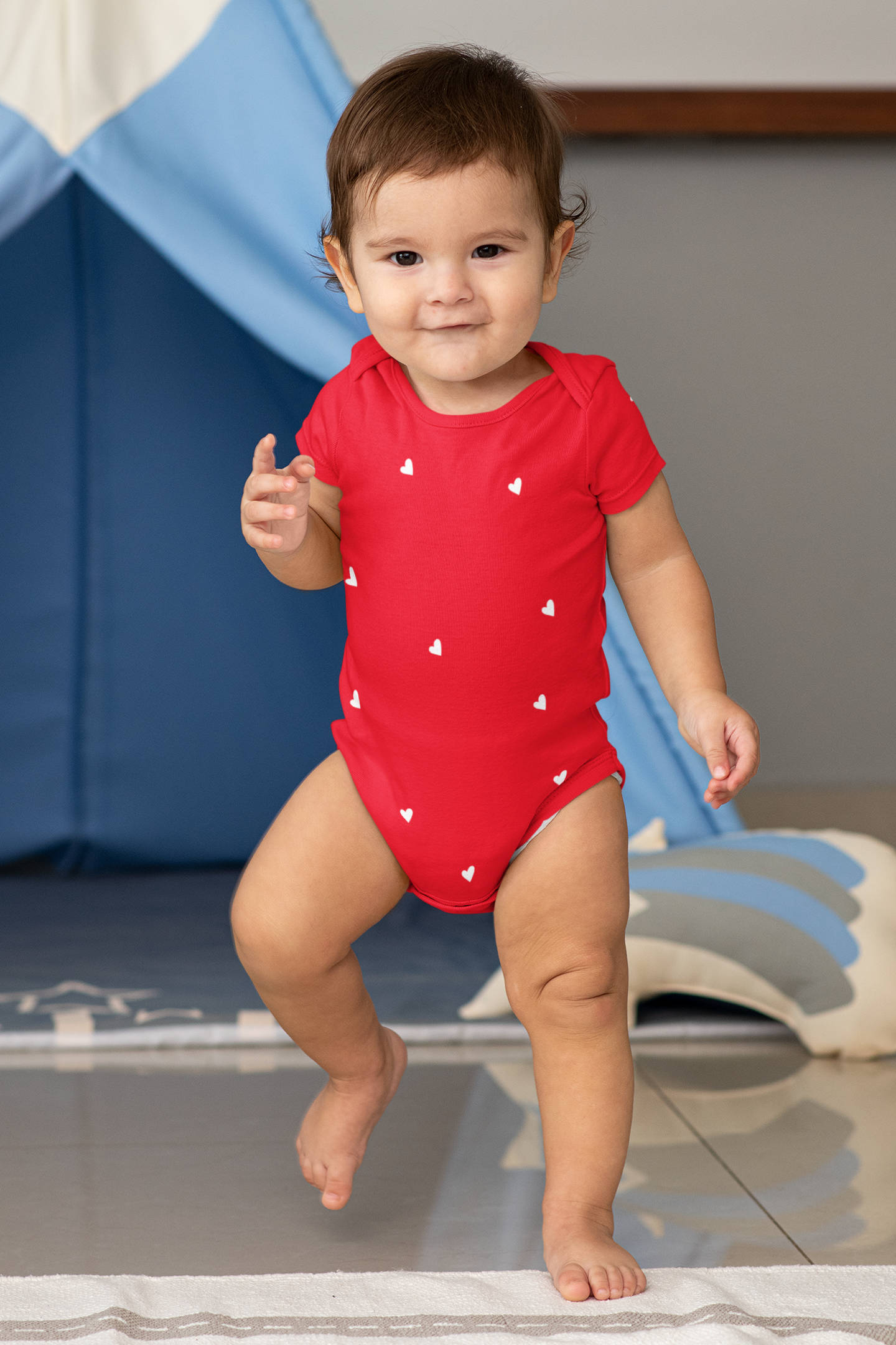 Ultra soft organic cotton new born dress_red