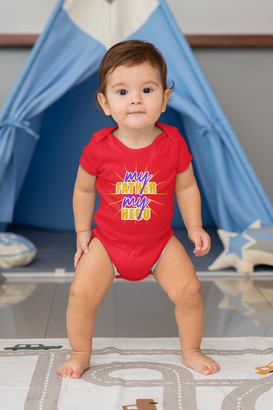 Happy Father's Day My Father My Hero _red onesie