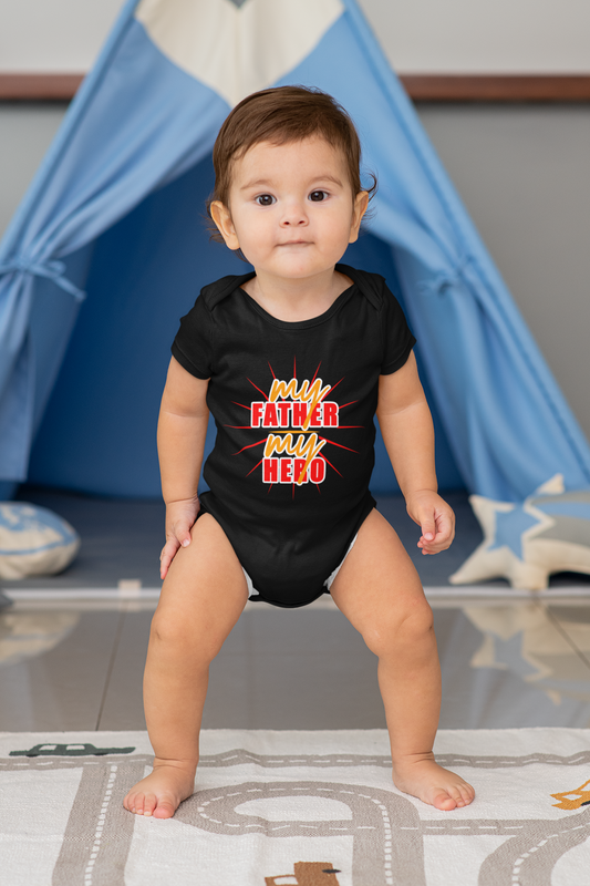 Happy Father's Day My Father My Hero _black onesie