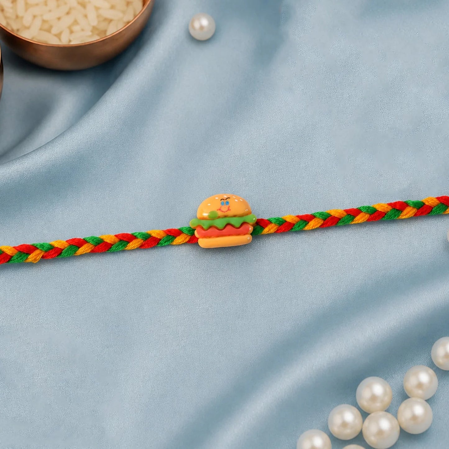 Cute Burger Kids Rakhi