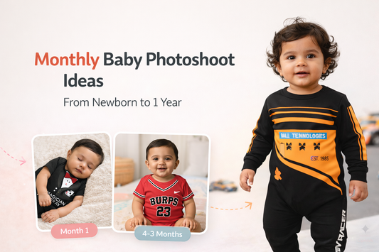 Monthly Baby Photoshoot Ideas (0 to 12 Months Milestone Guide)