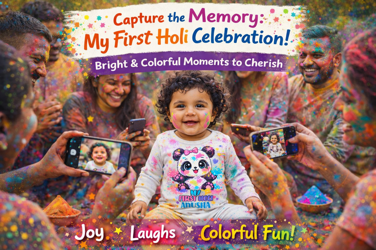 Baby’s First Holi Wishes, Quotes & Instagram Captions (2026) 🌈👶 – karmikh