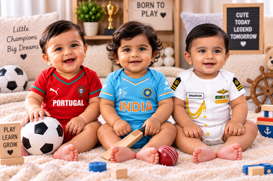 New Born & Baby Clothing |Future Captain Trio 3-Piece Baby Bodysuit Combo | Soft Cotton