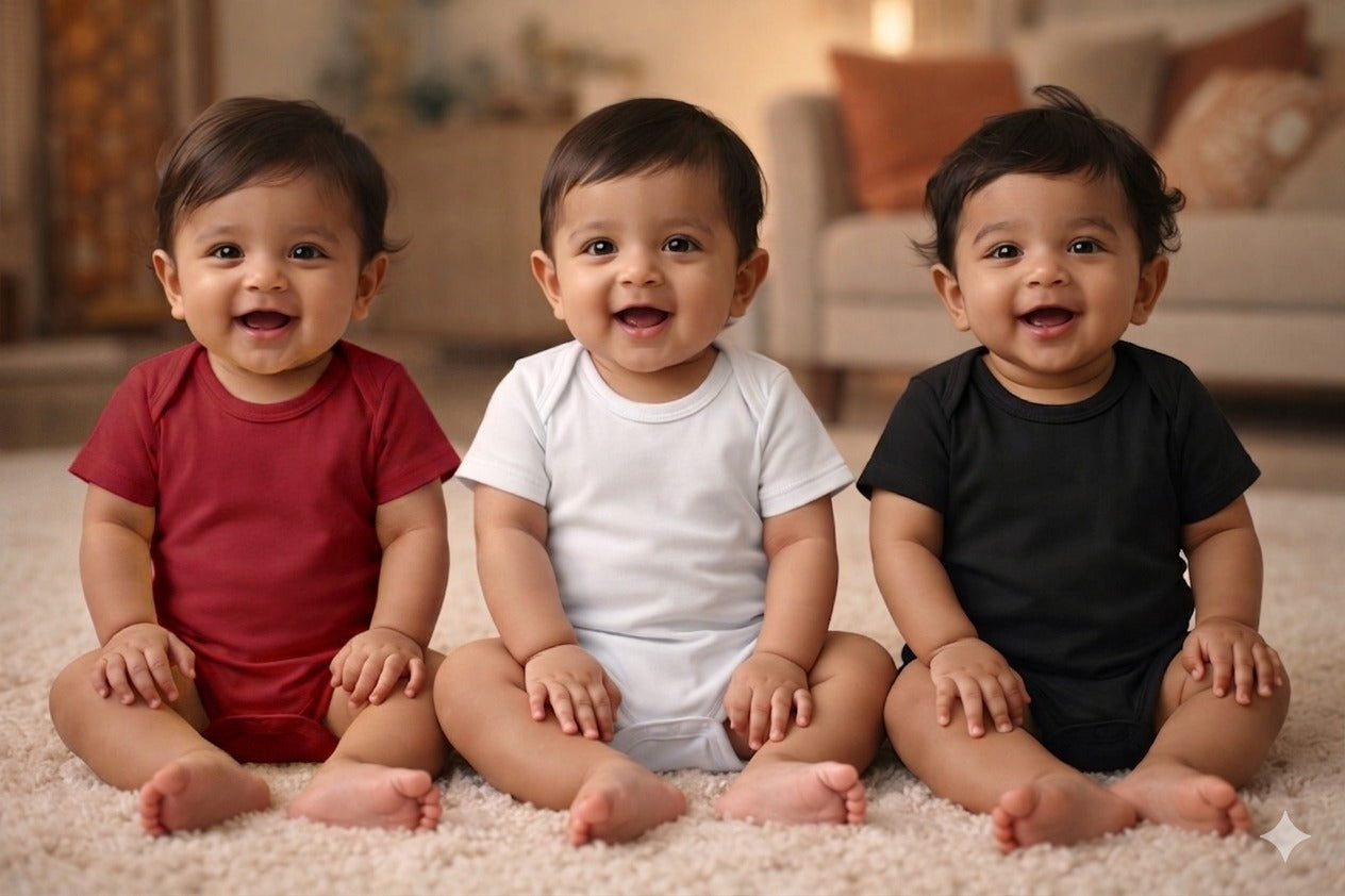 New Born & Baby Clothing | Plain 3 Colours Soft Cotton Bodysuits | Soft Cotton