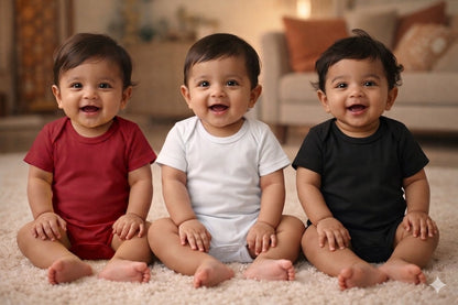 New Born & Baby Clothing | Plain 3 Colours Soft Cotton Bodysuits | Soft Cotton