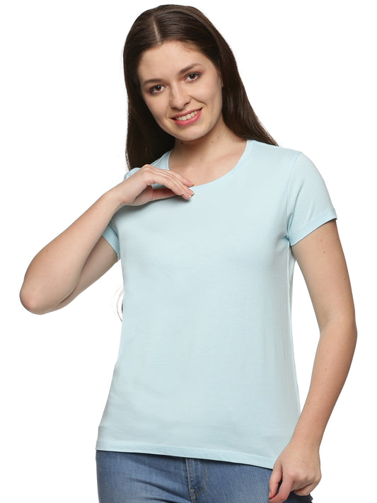 Women Round Neck Basic Organic Cotton Tee