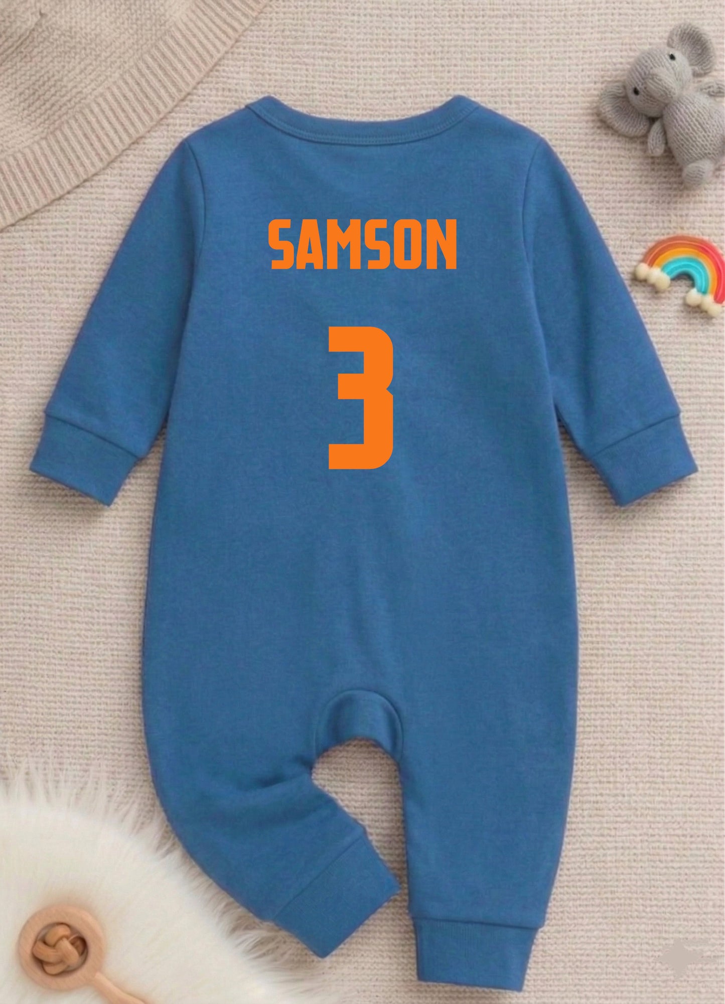 Newborns & Infants | Cute Indian Jersey Baby Photoshoot Outfit With Customized Baby Name  | Soft Cotton