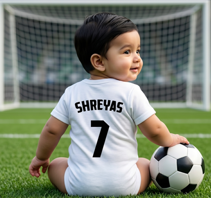 New Born & Baby clothing | Germany Football Fan Baby Romper with Customized Baby Name Printed | Soft Cotton