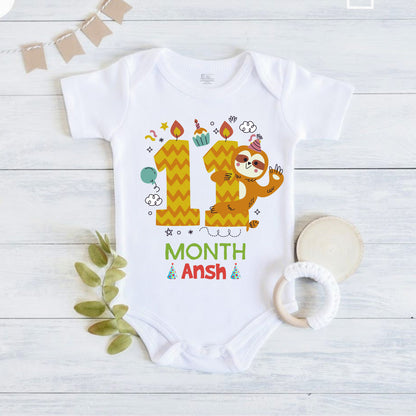 Infant monthly birthday Little Monthlies Onesie