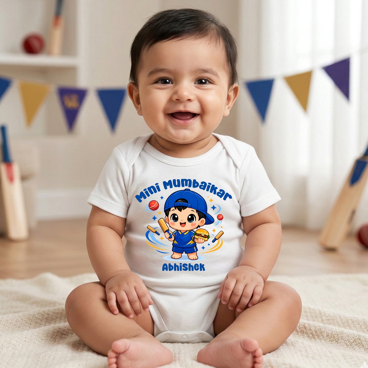 New Born & Baby Clothing |Mini Mumbaikar With Customized Baby Name | Soft Cotton