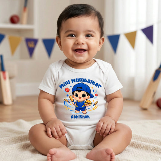 New Born & Baby Clothing |Mini Mumbaikar With Customized Baby Name | Soft Cotton