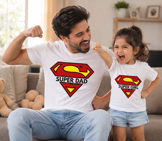 New Born & Baby Clothing | SuperStyle Dad SuperStyle Daughter Twinning Sets T-shirt | Soft Cotton