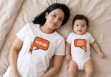 Mama and her little princess_ combo white tee