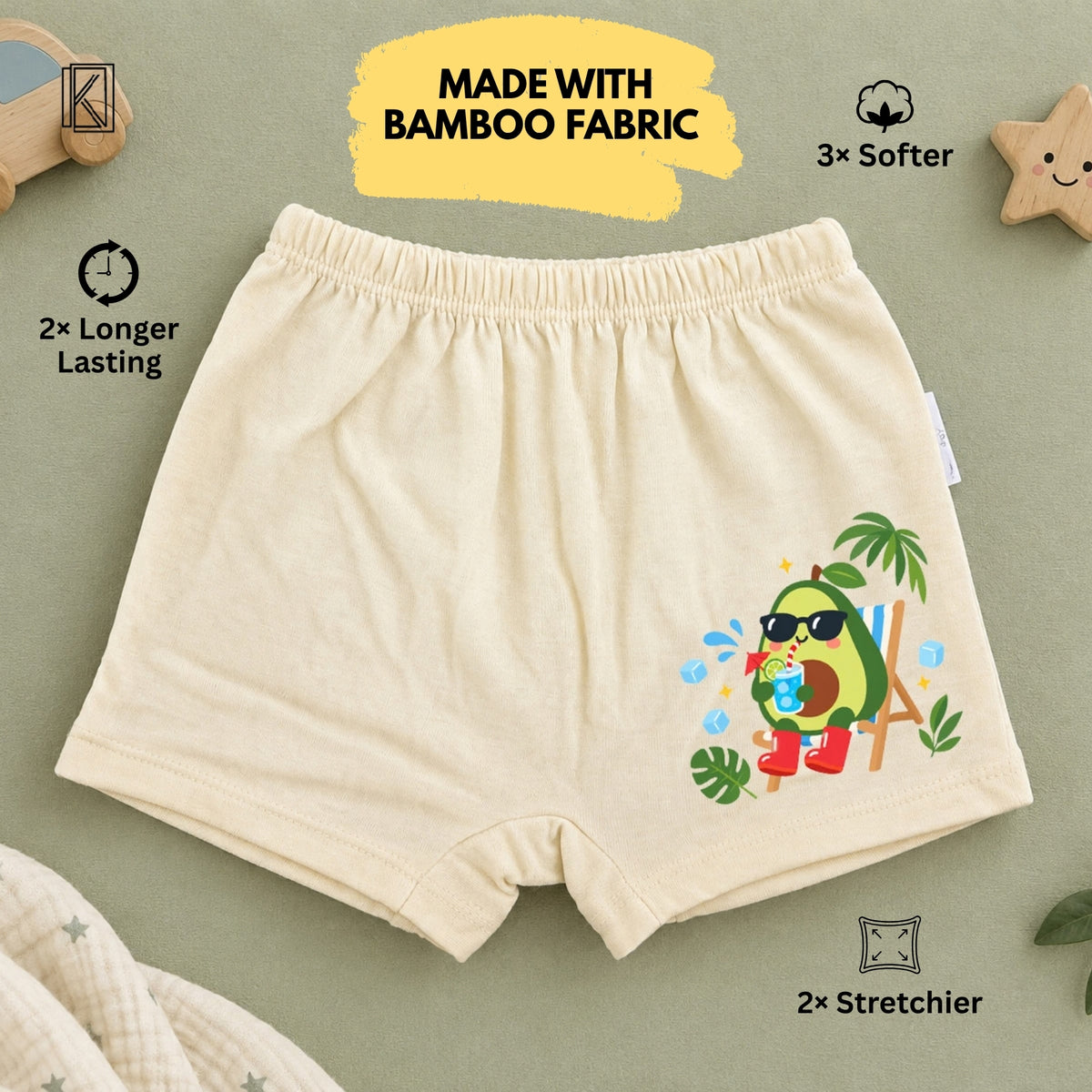 New Born & Baby Clothing | Pack of 3 Baby Shorts – Cute & Comfortable 3rd Pack | Soft Cotton