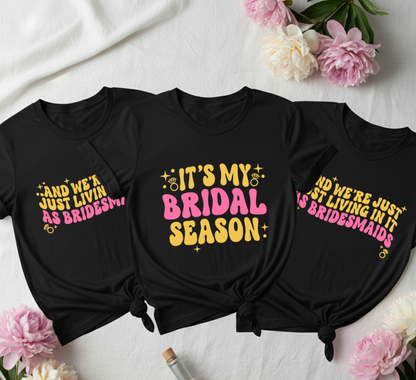 Bridal Season Crew Set _  T-Shirt Black