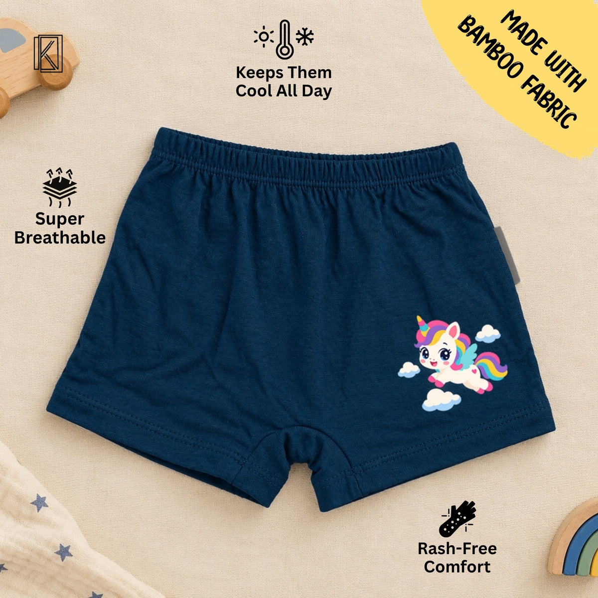 New Born & Baby Clothing | Pack of 3 Baby Shorts – Cute & Comfortable 3rd Pack | Soft Cotton