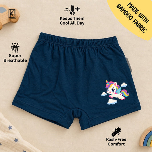 New Born & Baby Clothing | Rainbow Sky Unicorn Bamboo Shorts | Soft Cotton