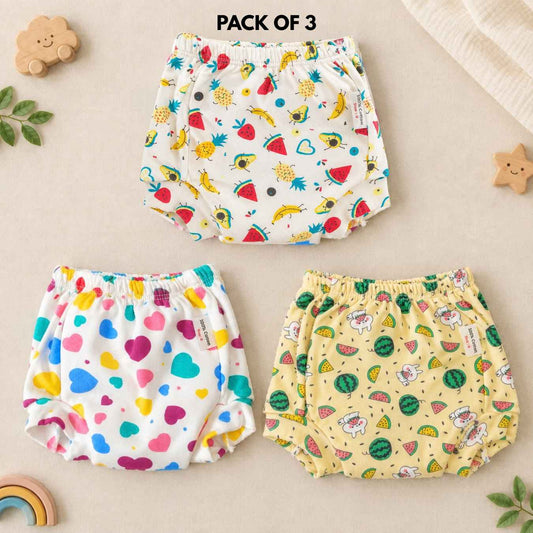 New Born & Baby Clothing | Pack of 3 Baby Training Pants – Cute & Comfortable combo 3 | Soft Cotton