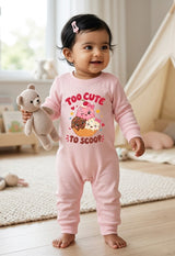 Karmikh Baby Romper | Too Cute to Scoop Baby Romper – Pink 🍦💕 | Full Romper