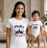 New Born & Baby Clothing | Mother Of The Princess and Daughter Of a Queen With The customized Baby Name Combo White | Soft Cotton