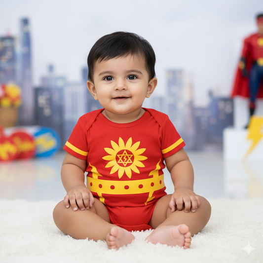 Baby Shaktimaan Super Hero _ Red Romper