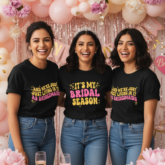 Bridal Season Crew Set _  T-Shirt Black