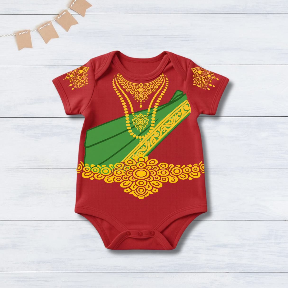 Little Lakshmi  Of The Home _  Red Onesies