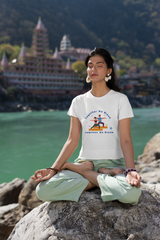 Together We Blend, Together We Bloom_ White Yoga Tee