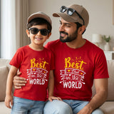 New Born & Baby Clothing | Best Dad In The World & Best Son In The World Twinning Sets T-shirt | Soft Cotton
