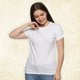 Women Cloud White Ecosoft Modal Tee