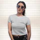 Grey Crop Top Tee