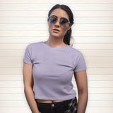 Lilac Crop Top Tee