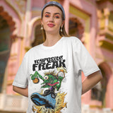 White Flyposite Freak Women Oversized Tee