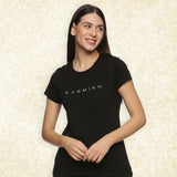 Women Classic Karmikh Round Neck Ribbed Crop Top