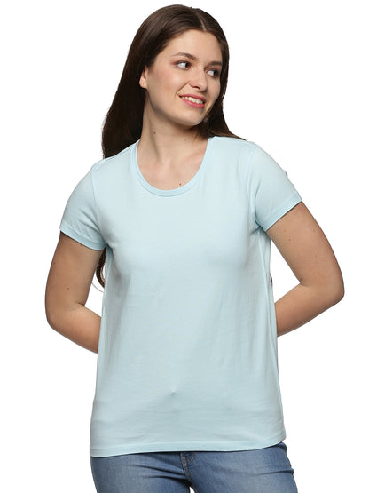 Women Round Neck Basic Organic Cotton Tee